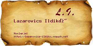 Lazarovics Ildikó névjegykártya