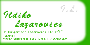 ildiko lazarovics business card